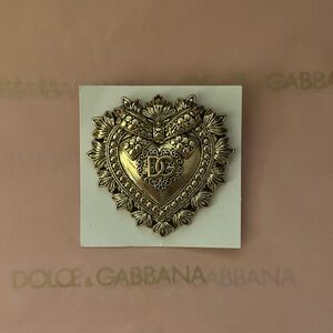 Dolce & Gabbana Devotion Ornate Gold Heart Brooch